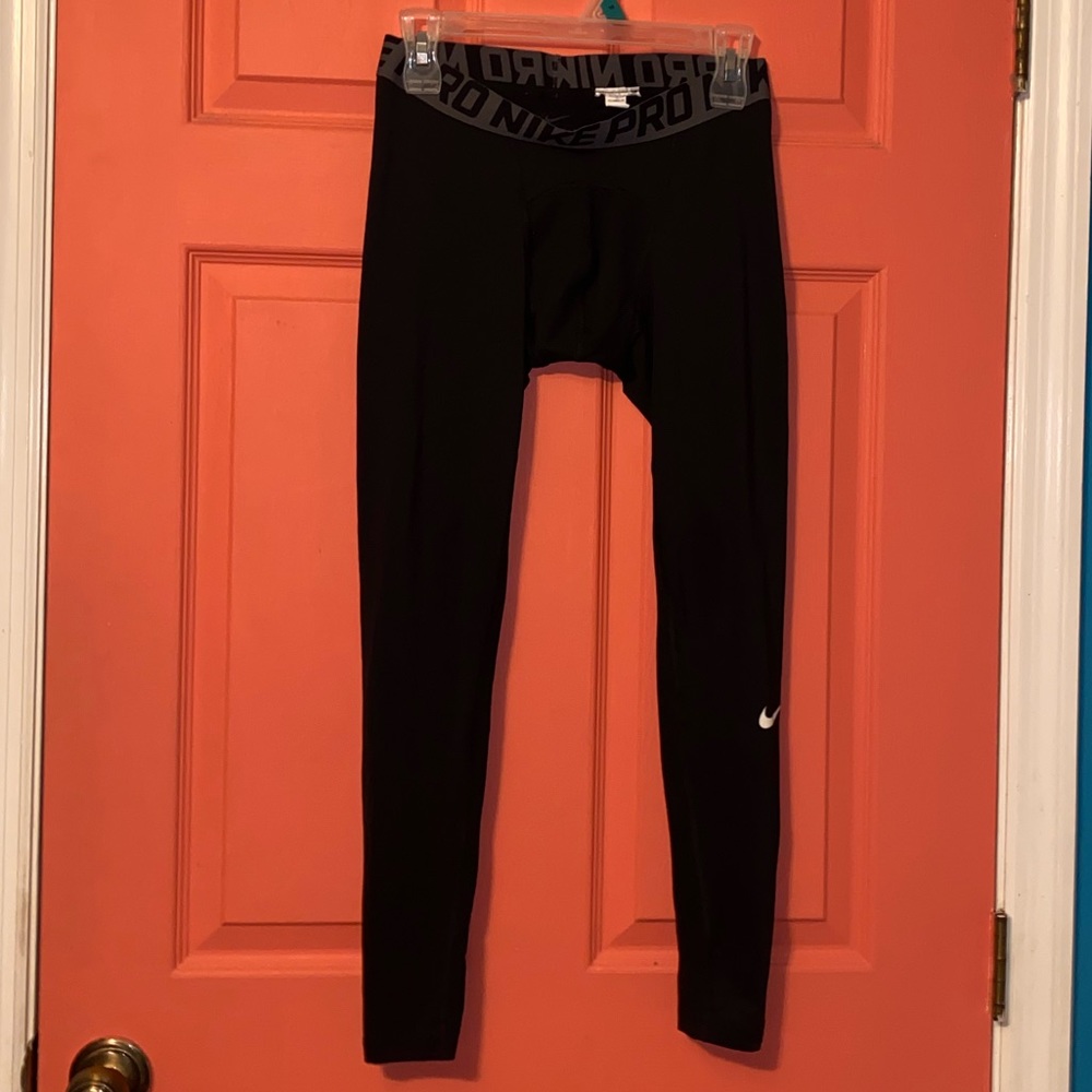 Nike Pro Black Compression Leggings (Men M)